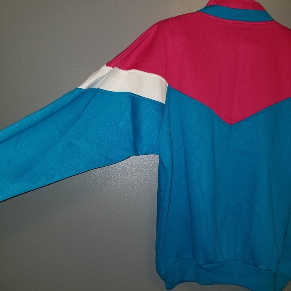 VTG 80's 90's Mister Noah Plus tri-color block pullover sweatshirt size 20W - Picture 7 of 11